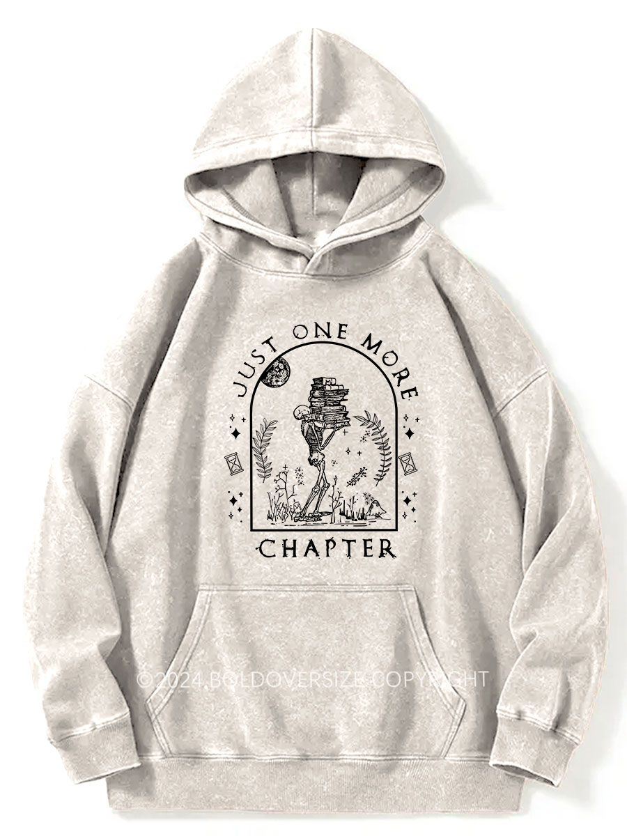 Vintage Just One More Chapter Novel Washed Hoodie