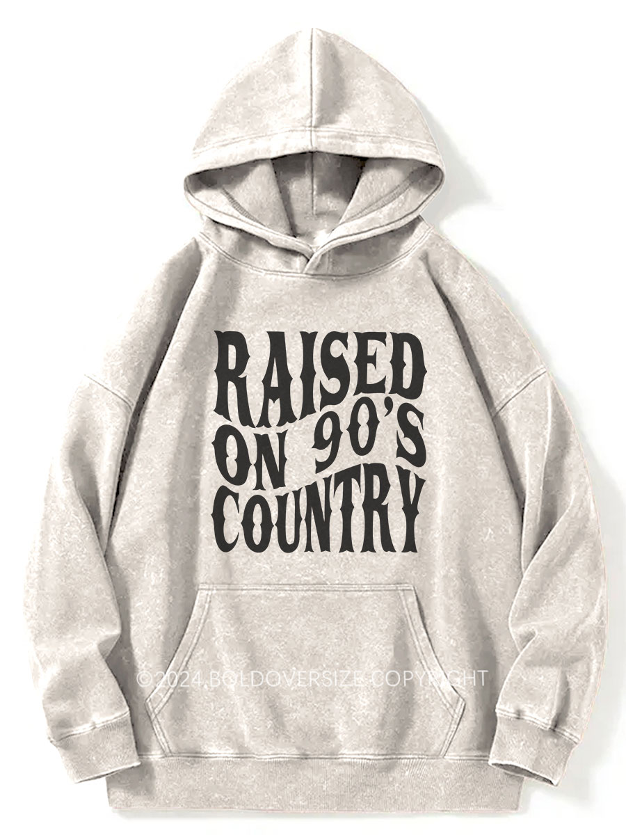 Vintage Raised On 90‘S Country Washed Hoodie