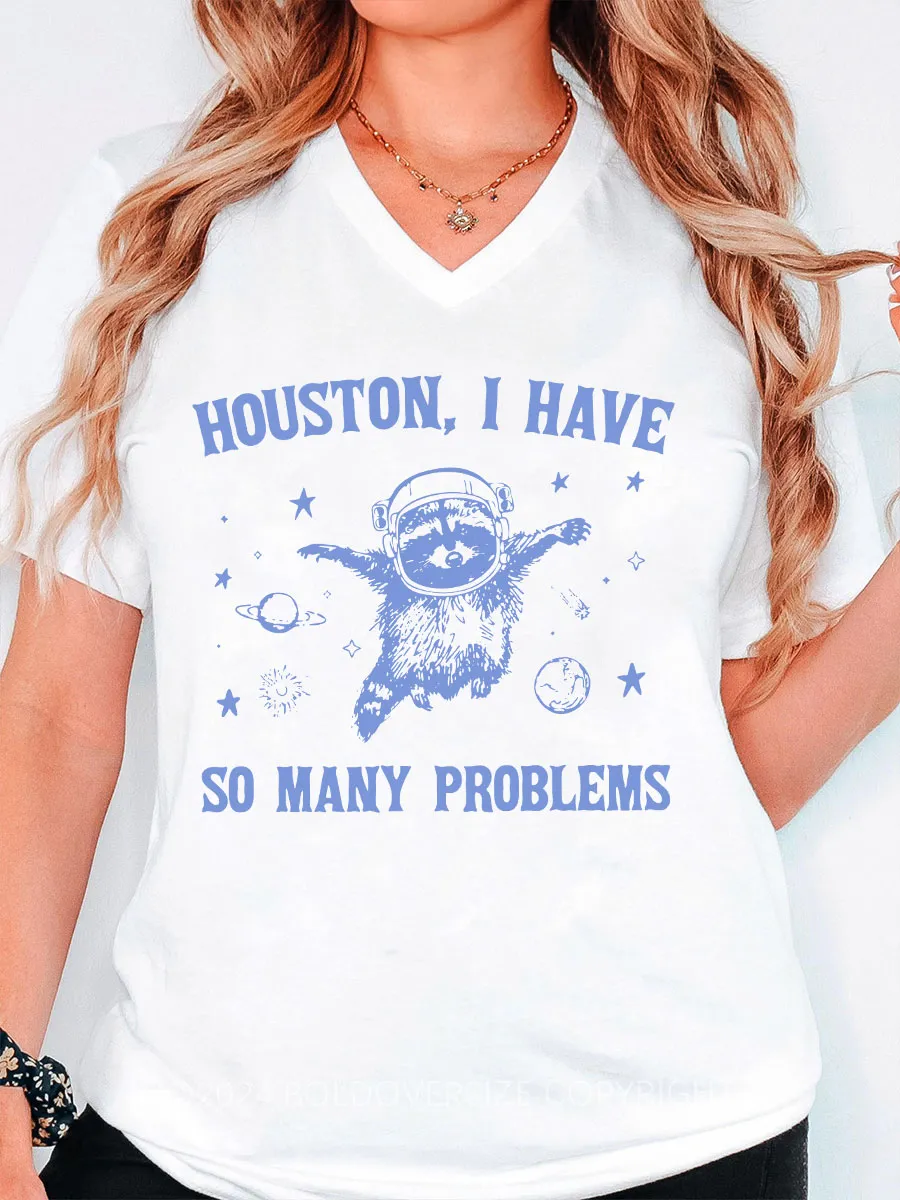 Vintage Raccoon Meme V-Neck Tee