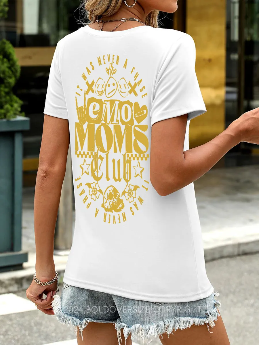 Vintage Emo Moms Club V-Neck Tee