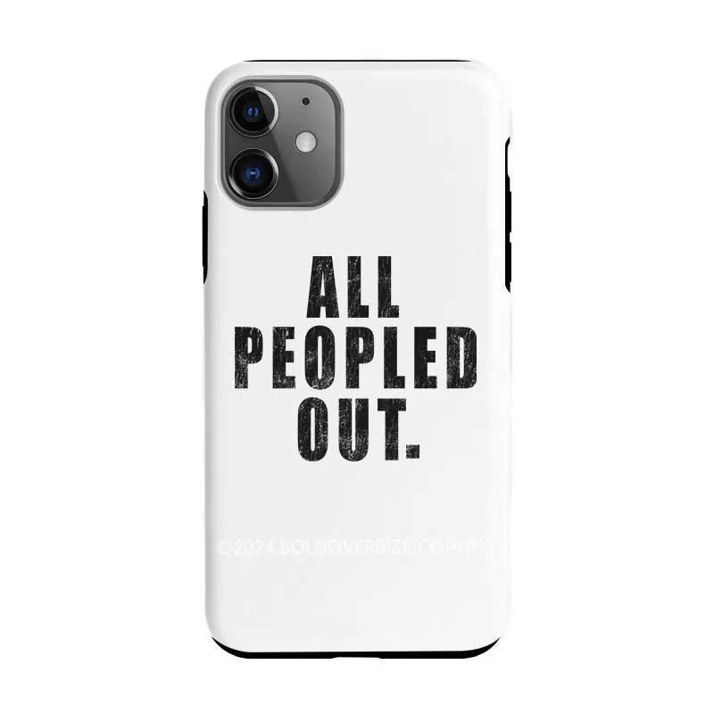 Vintage All Peopled Out Phone Case