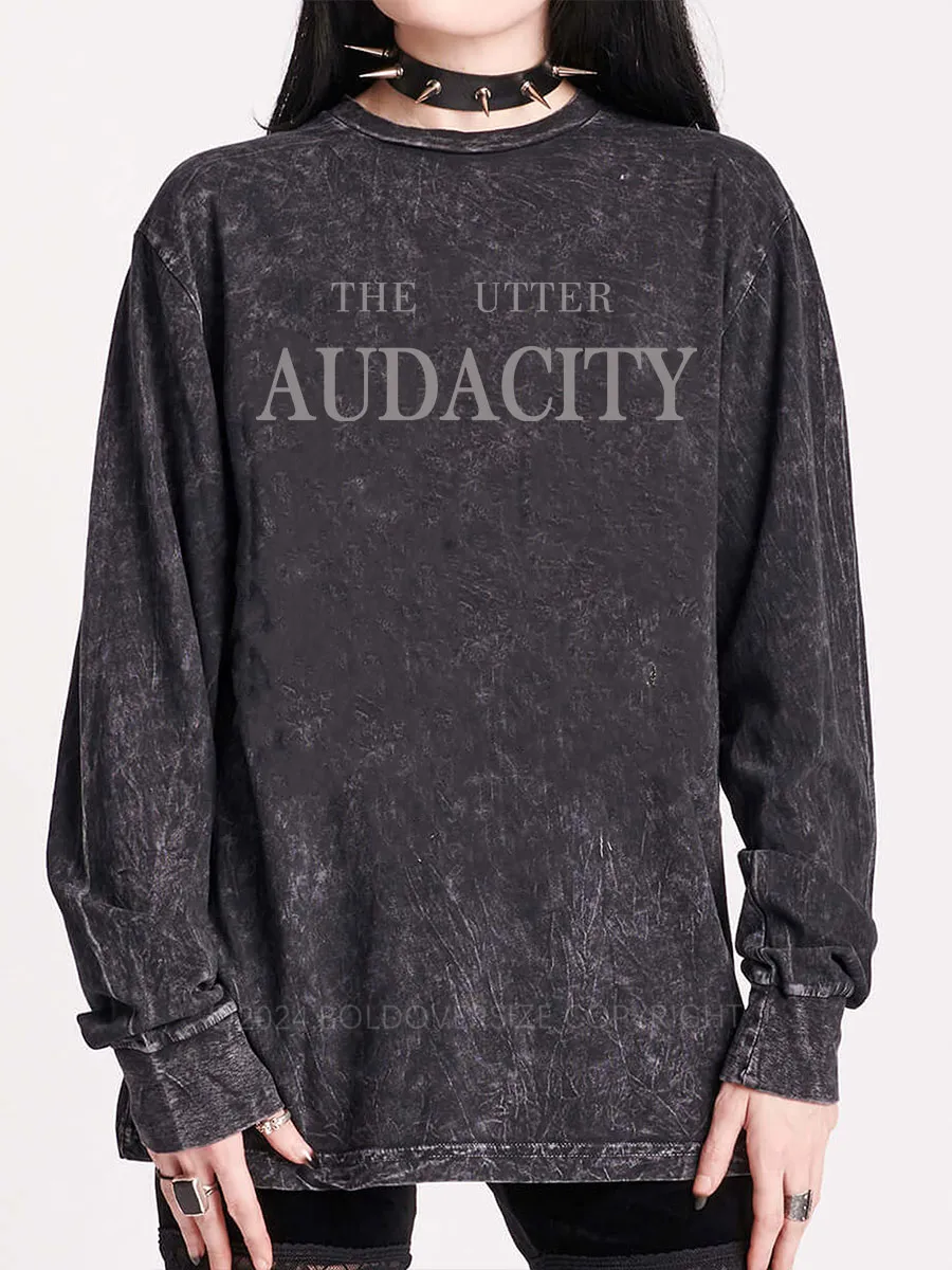 Vintage The Utter Audacity Washed Long Sleeve Shirt