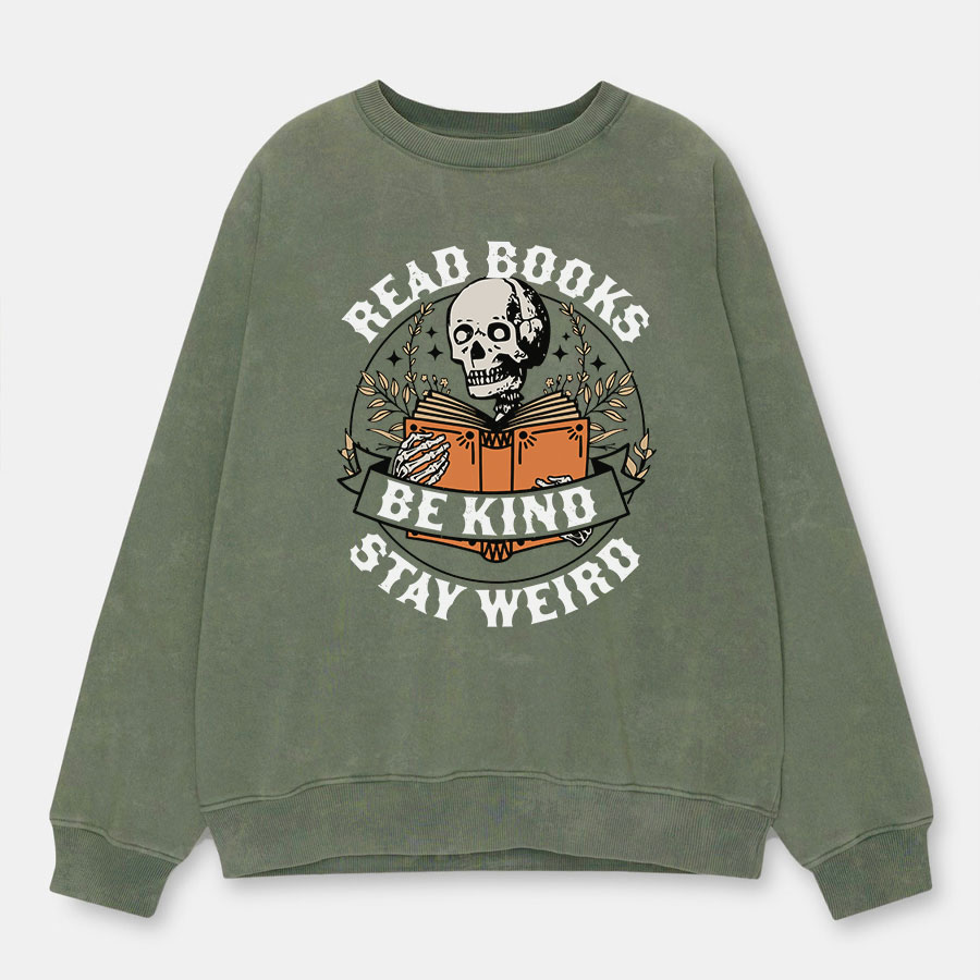 Vintage Be Kind Stay Weird Washed Sweatshirt