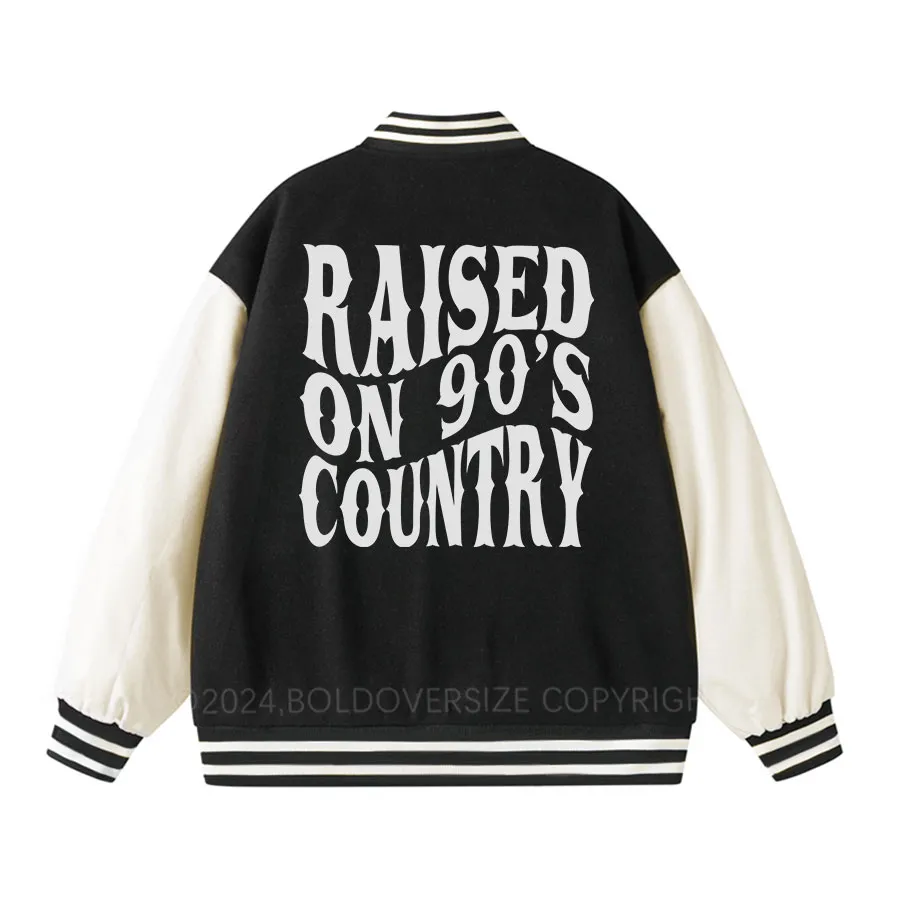 Vintage Raised On 90‘S Country Unisex Baseball Jacket