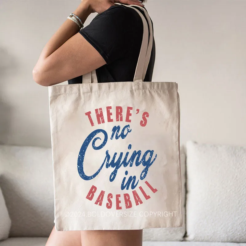 Vintage There's Is No Crying In Baseball Tote Bag