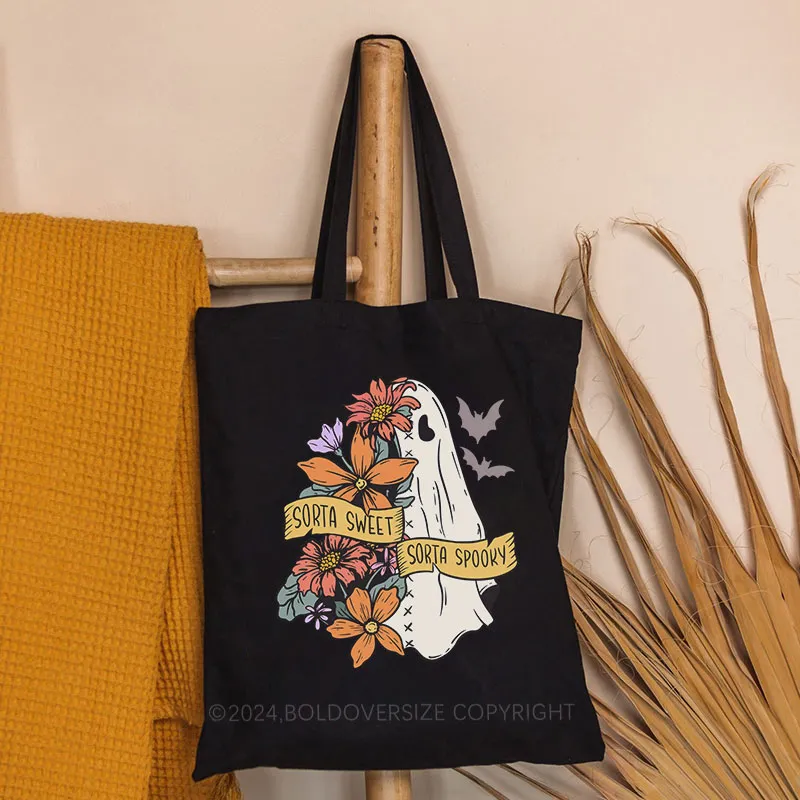 Vintage Sorta Spooky Ghost Tote Bag