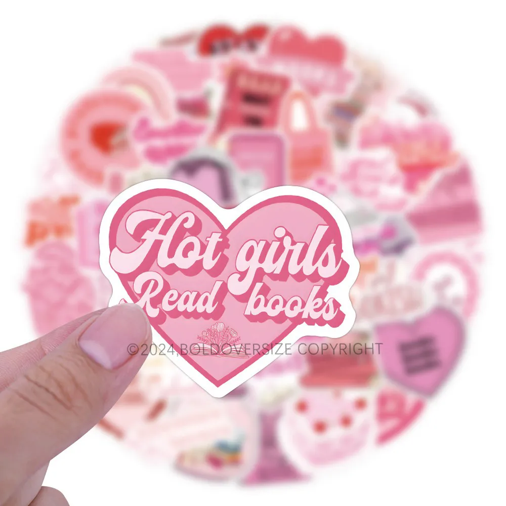Pink Bookish Sticker