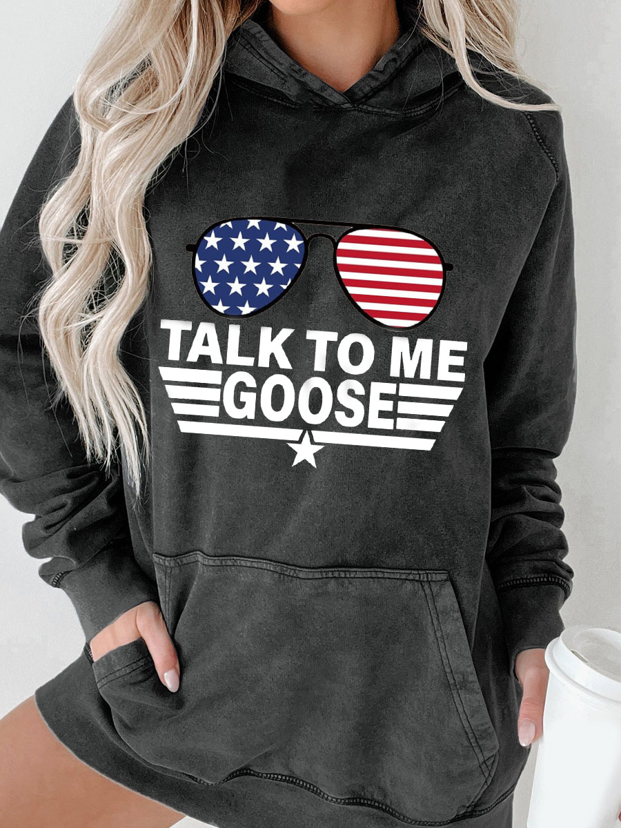 Talk To Me Goose Washed Hoodie