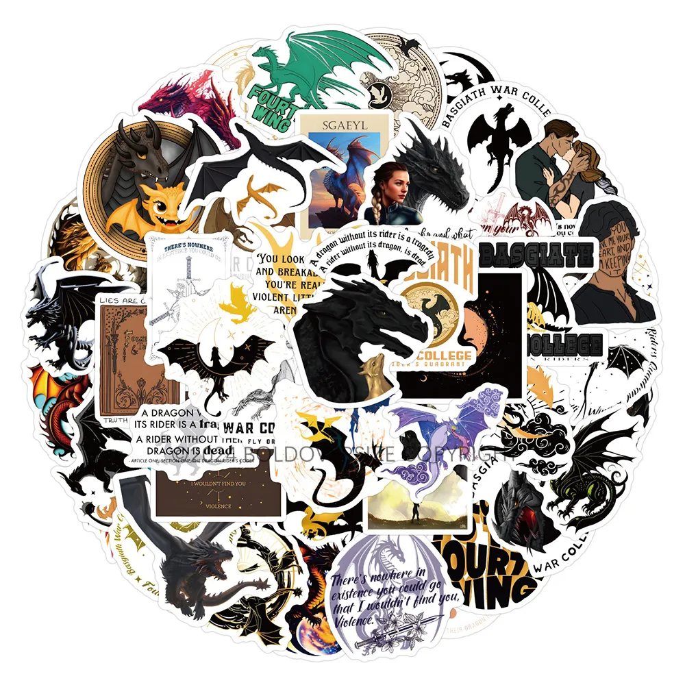 60~120pcs Fourth Wing Sticker