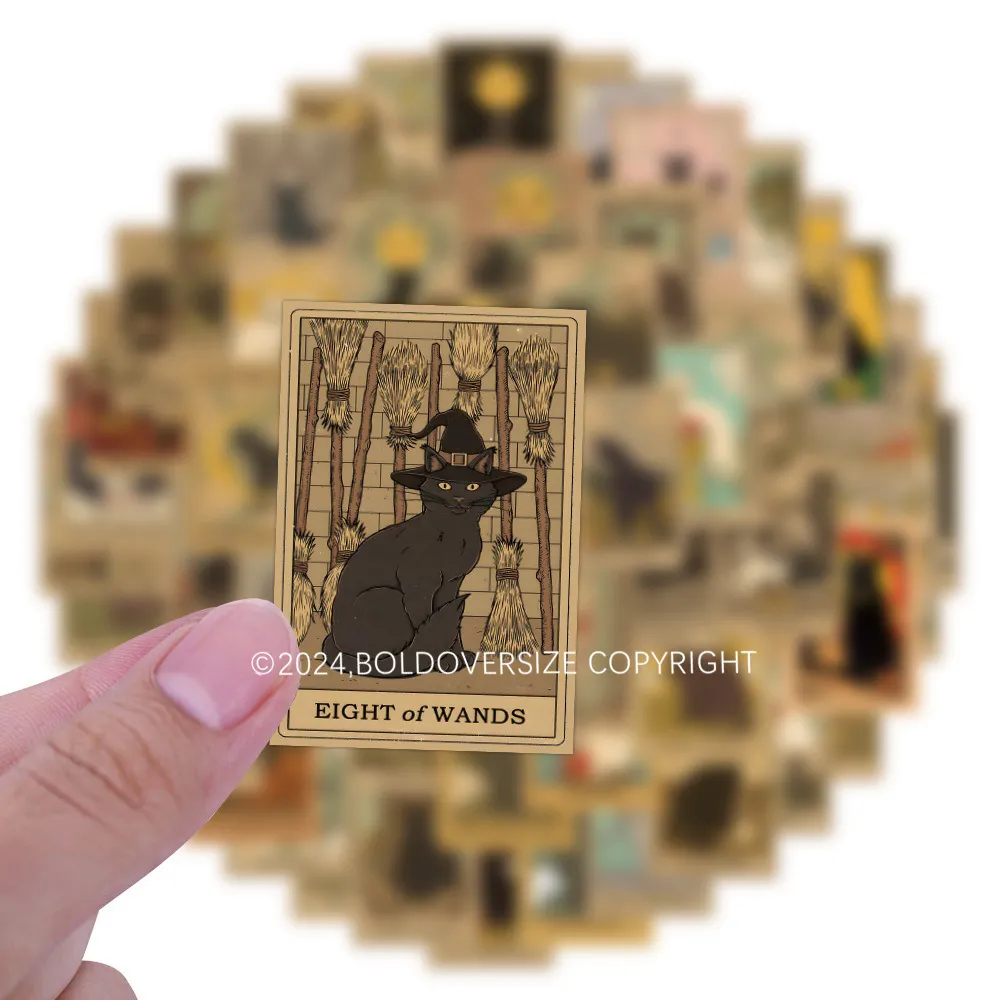 110pcs Cat Tarot Sticker