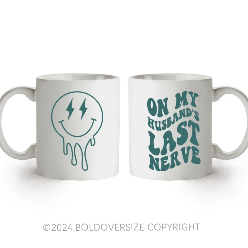Vintage Retro Husbands Last Nerve Mug