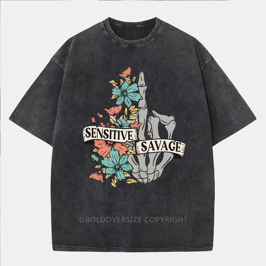 Sensitive Savage Washed Tee
