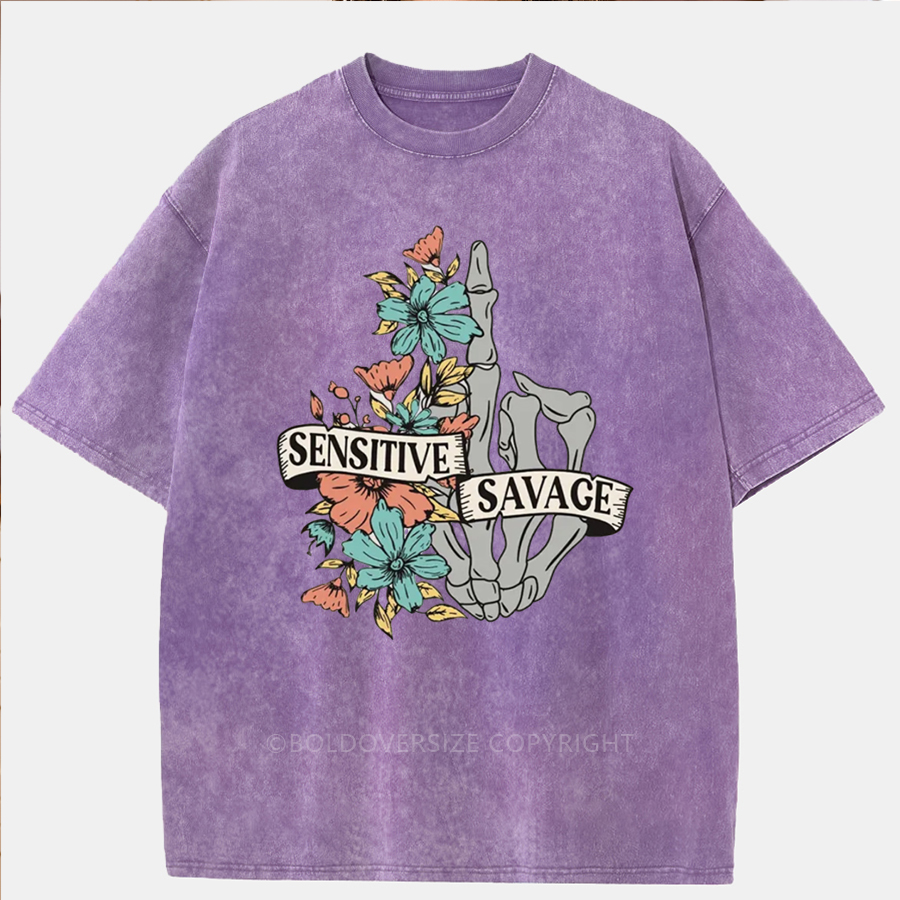 Sensitive Savage Washed Tee