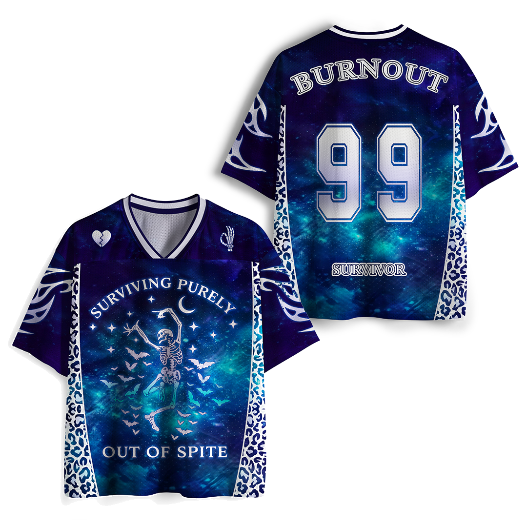 Vintage Burnout Survivor  Mesh Jersey