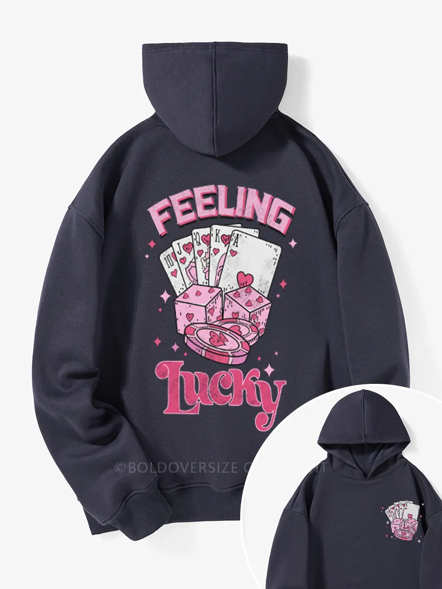 Vintage Feeling Lucky Fleece Hoodie Suit