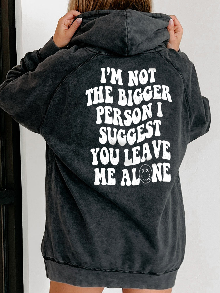 Plussize Bigger Person Washed Hoodie