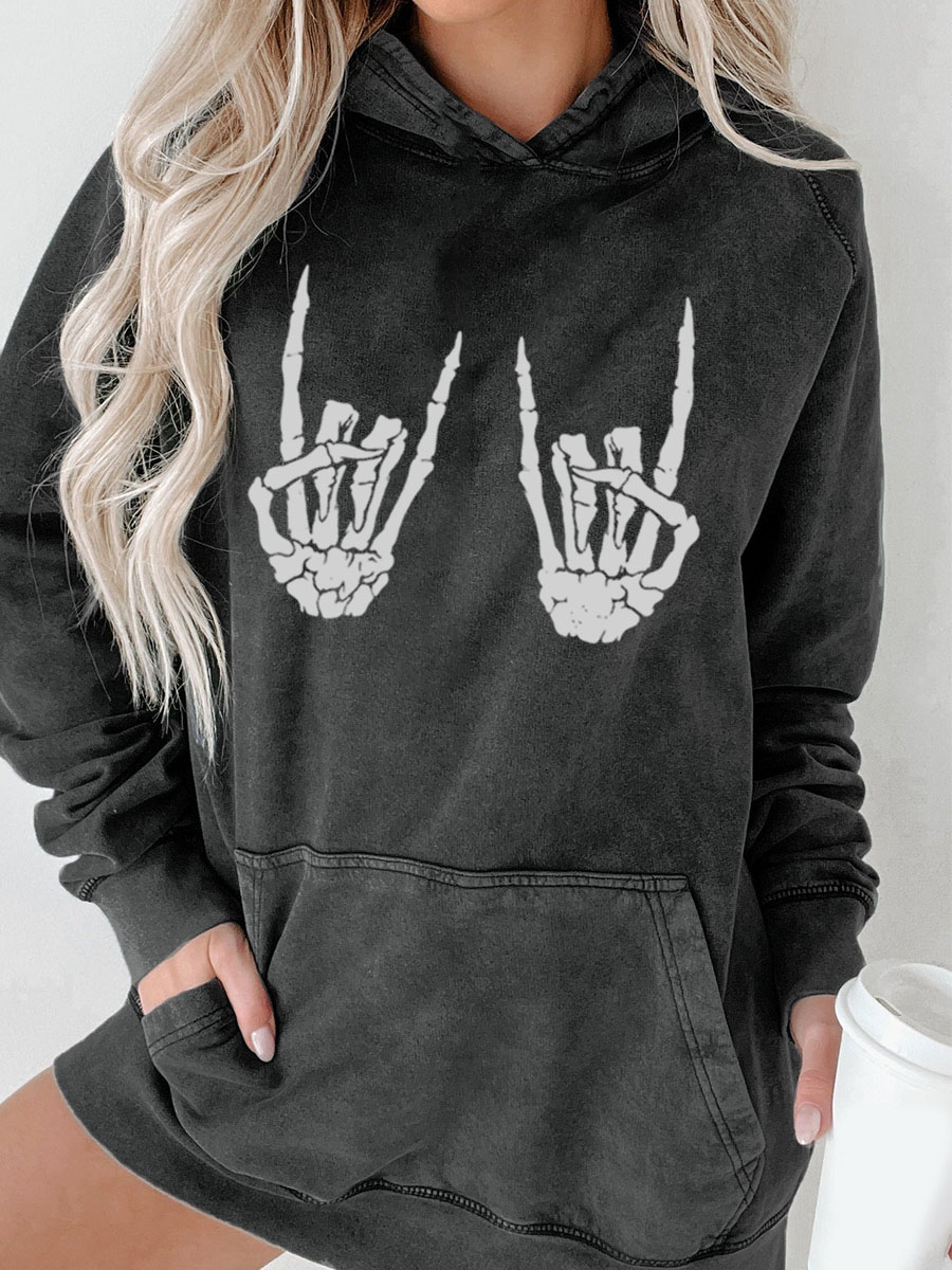 Keep Your Hands On Me Bleached Washed Hoodie