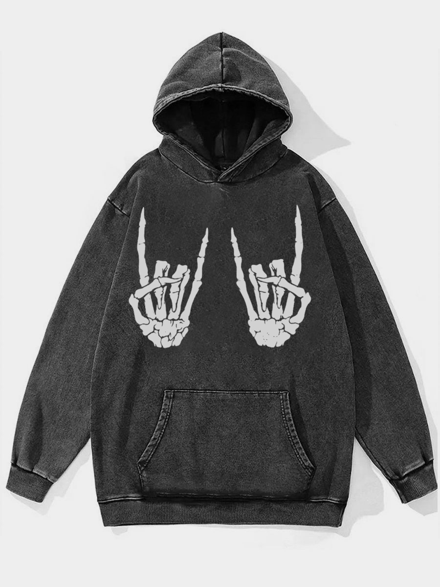 Keep Your Hands On Me Bleached Washed Hoodie