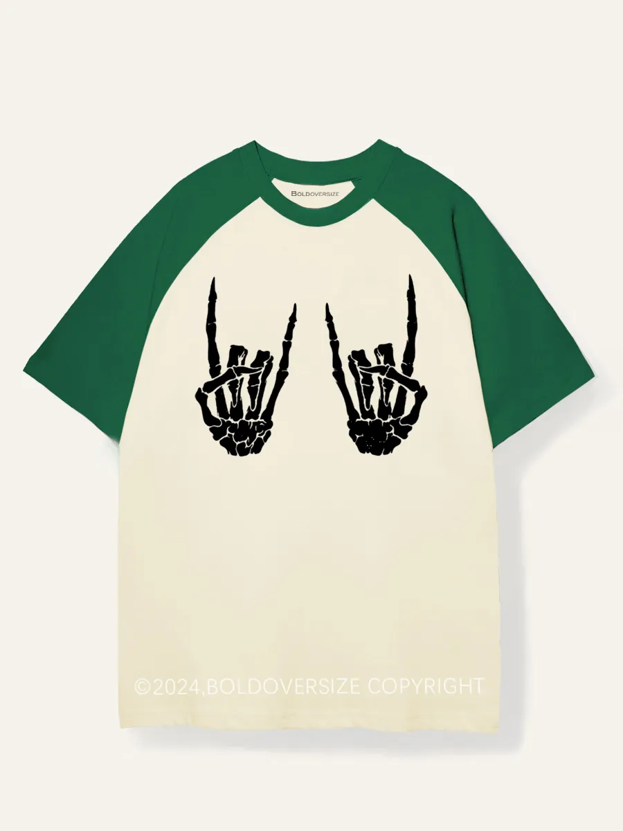 Vintage Keep Your Hands On Me Raglan Short Sleeve T-Shirt