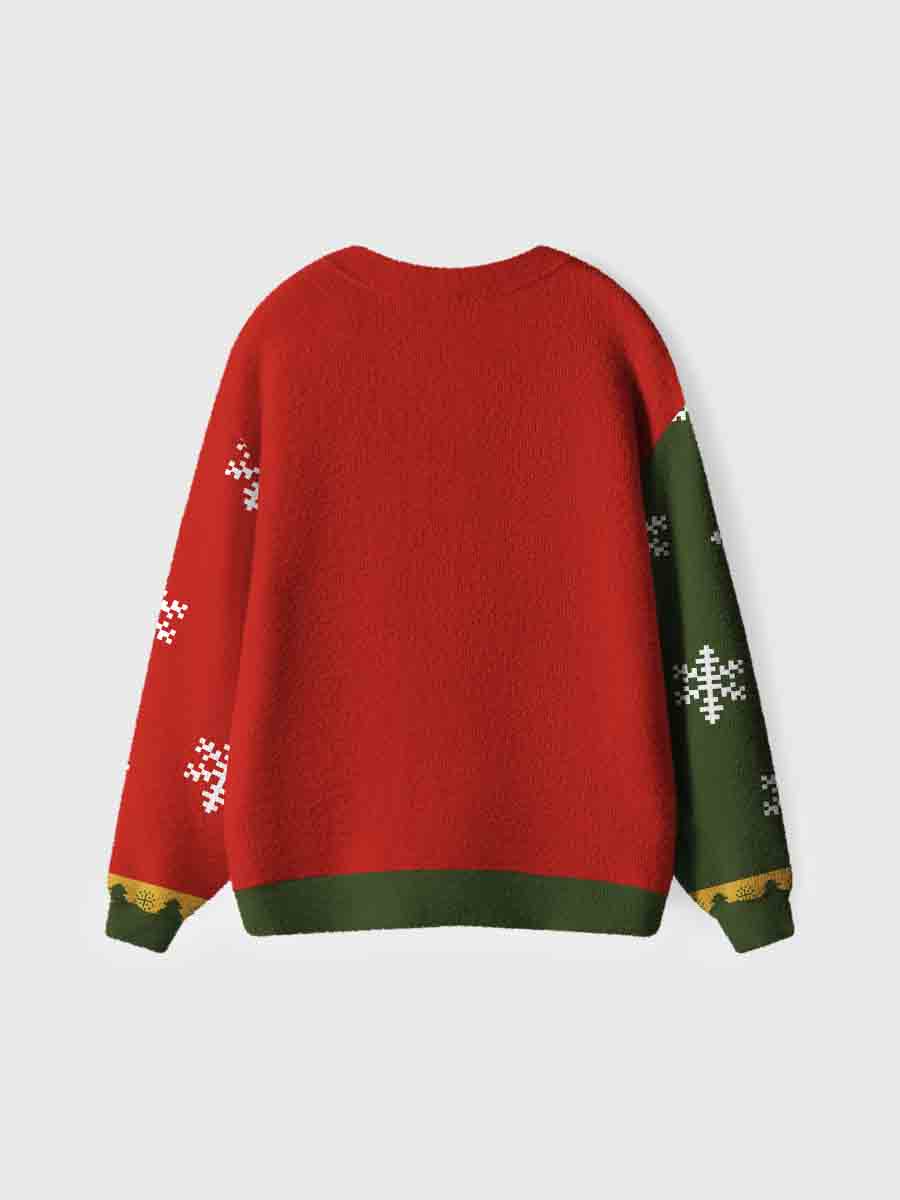 Vintage Christmas Elves Ugly Cardigan Sweaters