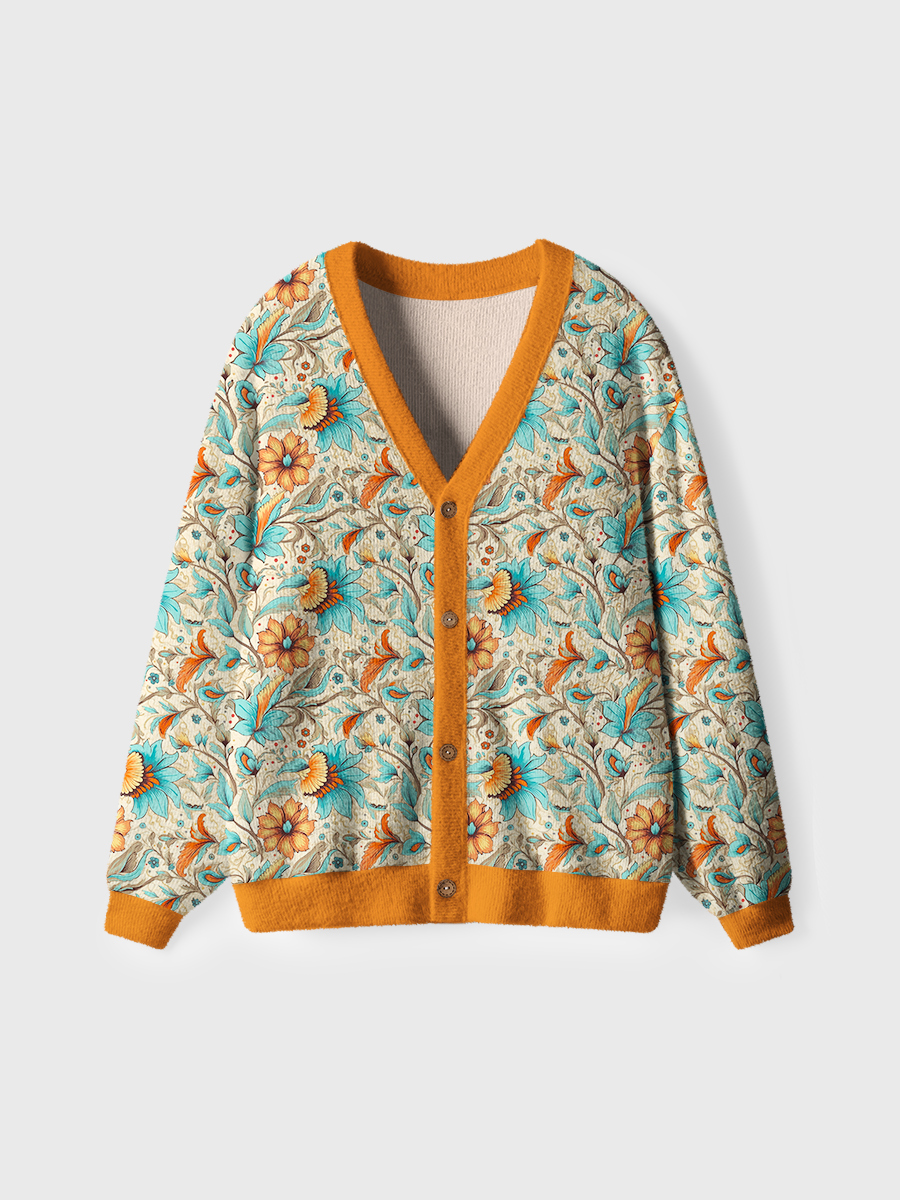 Vintage Seamless Boho Floral Style Sweaters