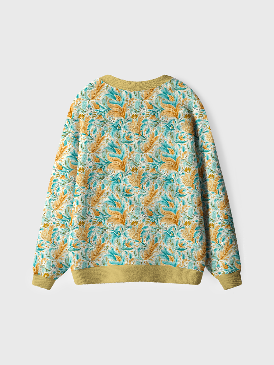 Vintage Ornate Botanical Illustration Sweaters