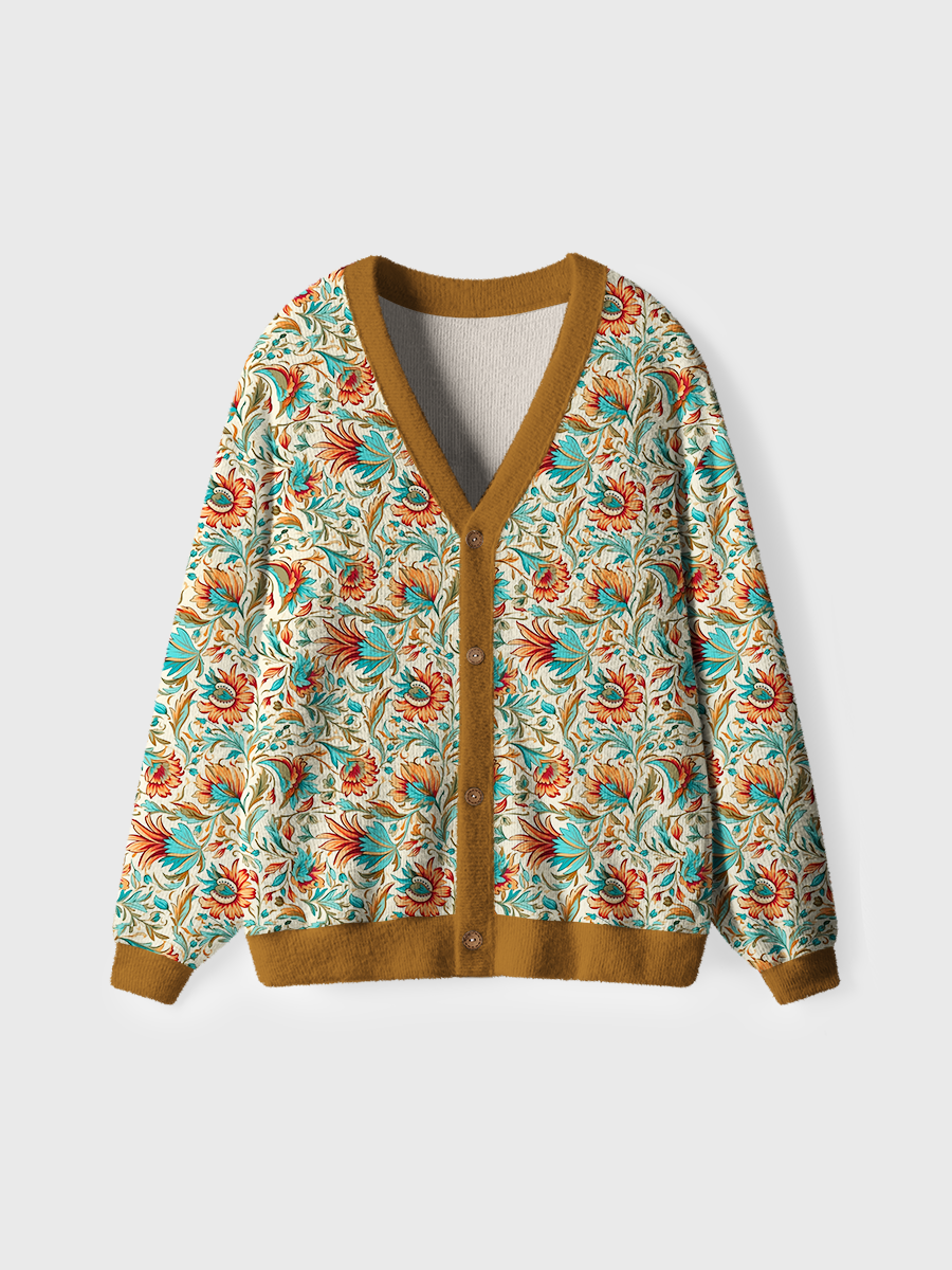 Vintage Baroque Floral Art Sweaters