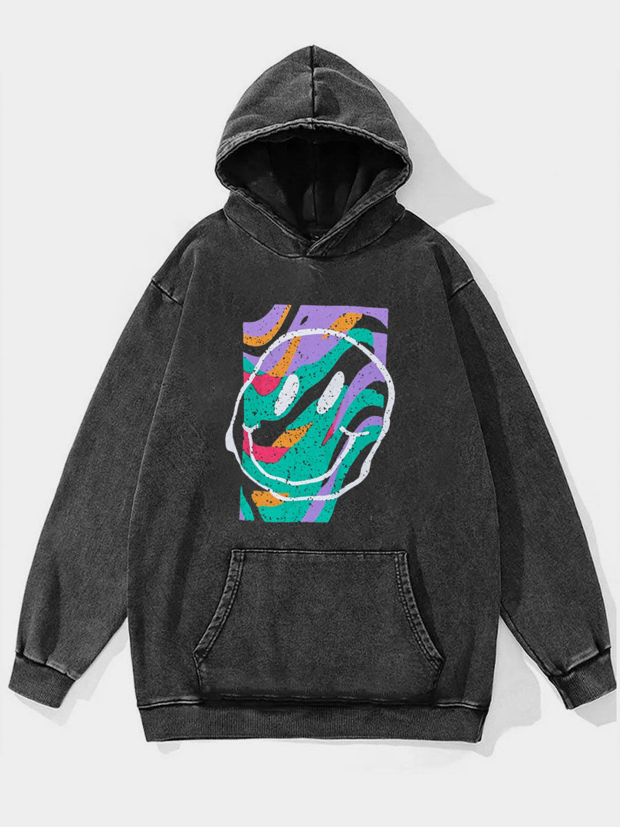 Oversized Happy Washed Hoodie