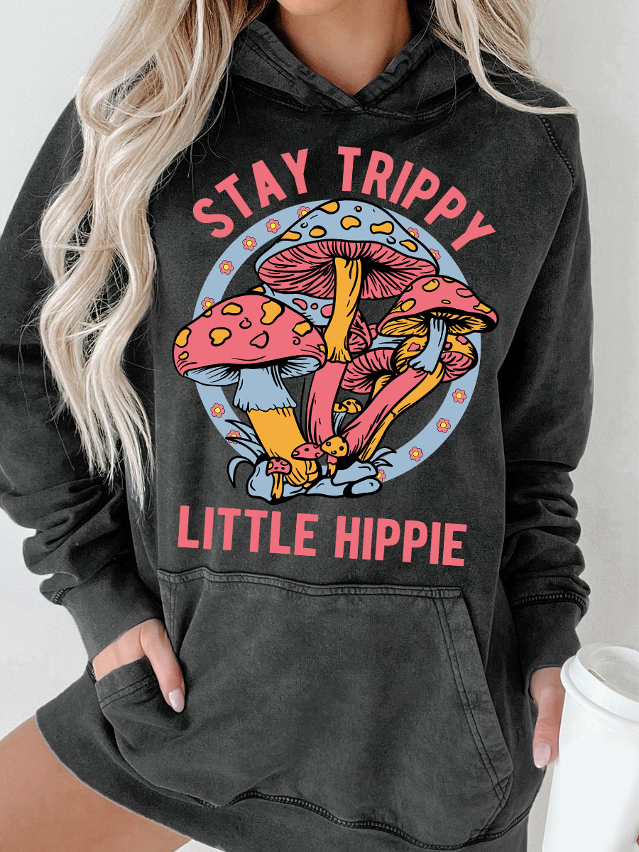 Oversized Mushroom Washed Hoodie