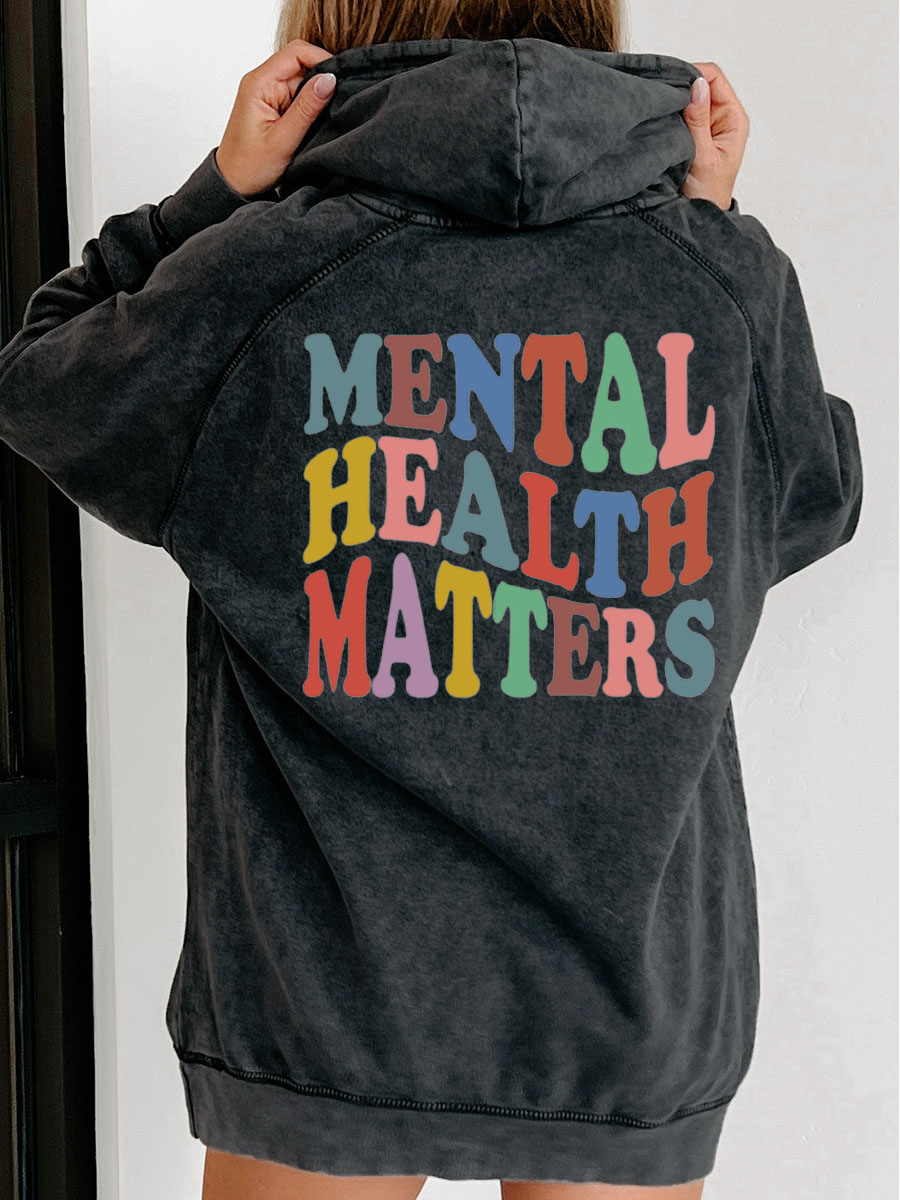 Mental Health Matters Washed Hoodie