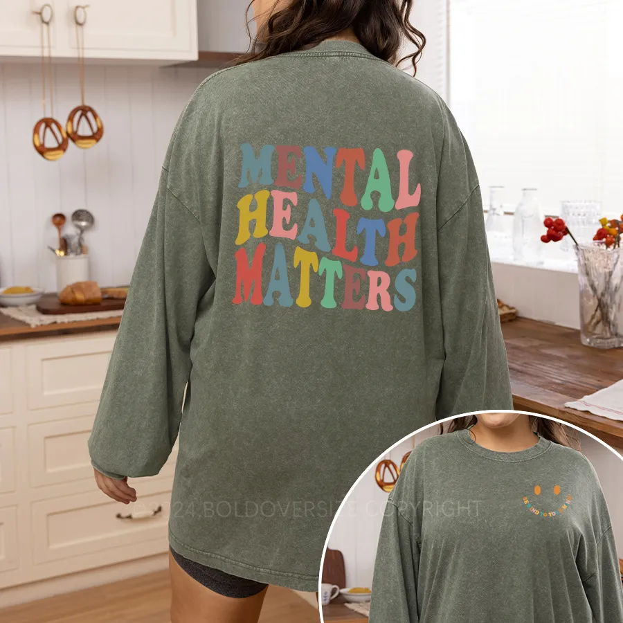 Vintage Health Matters Washed Long Sleeve Shirt