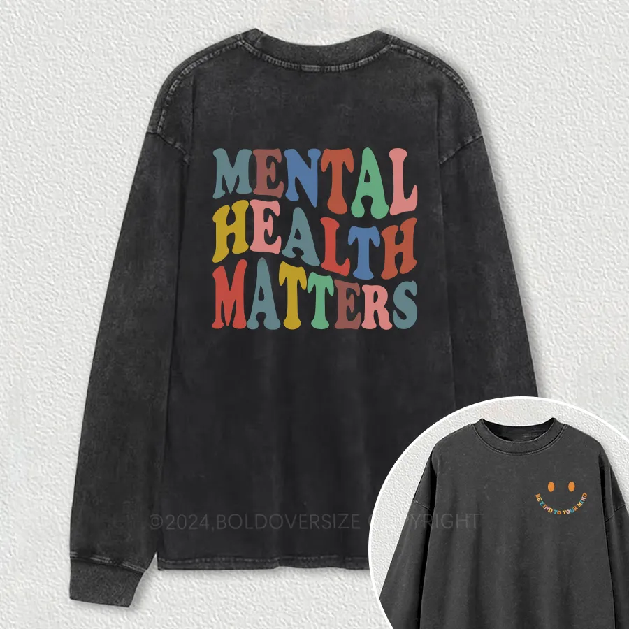 Vintage Health Matters Washed Long Sleeve Shirt