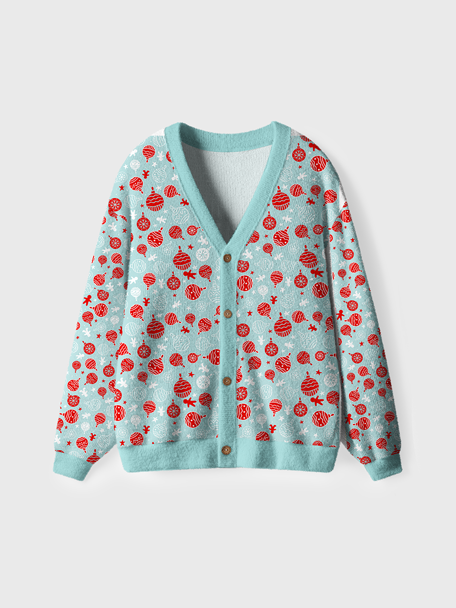 Vintage  Blue Stars Snowflakes Christmas Ugly Cardigan Sweaters