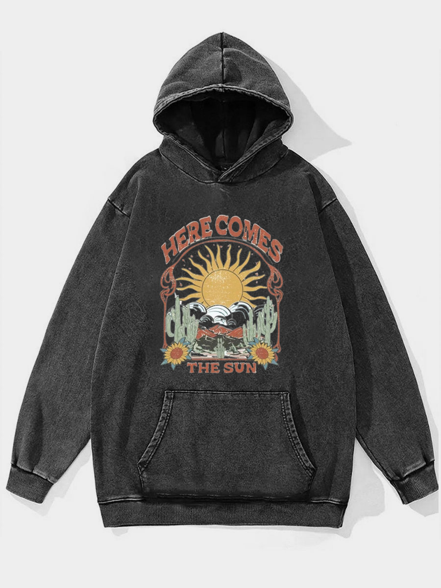 Vintage Inspired Cotton Washed Hoodie