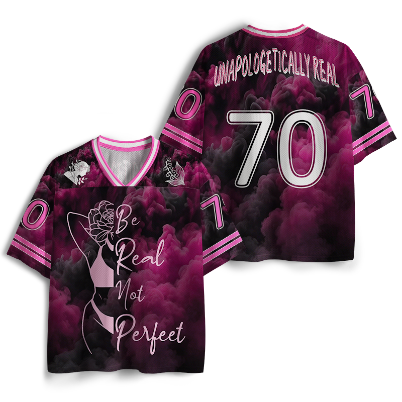 Vintage Be Real Not Perfect Mesh Jersey