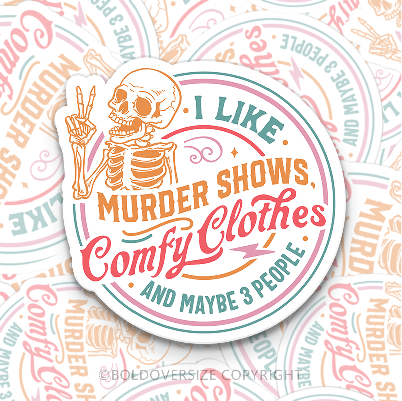 12pcs Vintage Murder Shows Sticker