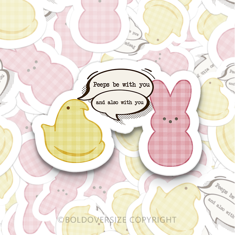 12pcs Vintage Peeps Sticker