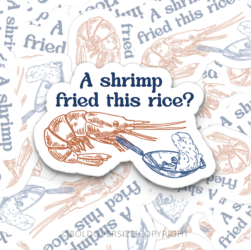 12pcs Vintage Shrimp Sticker