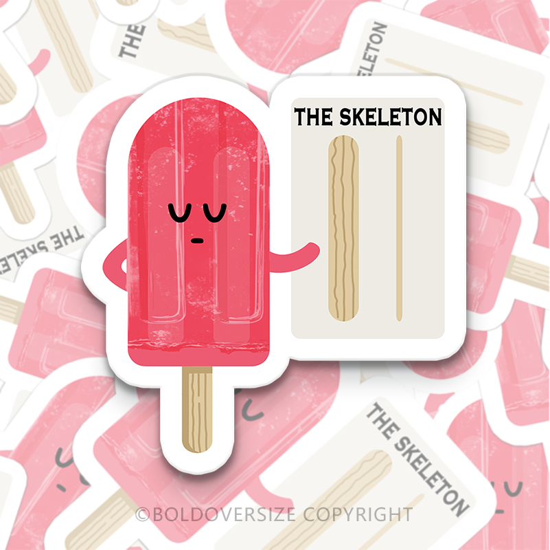 12pcs Vintage The Skeleton Sticker