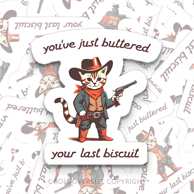 12pcs Vintage You're Just Buttered Sticker