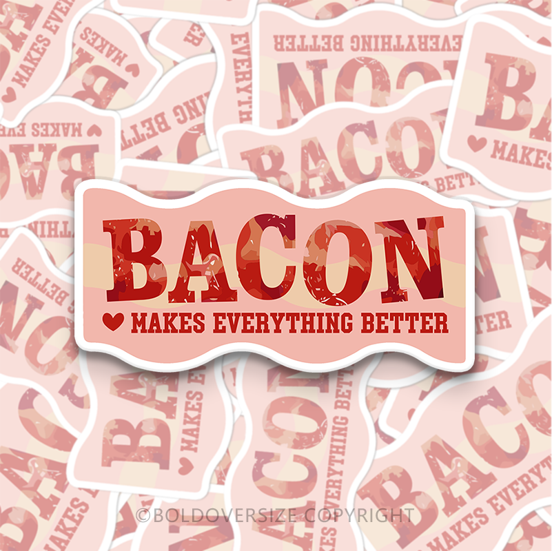 12pcs Vintage Bacon Sticker