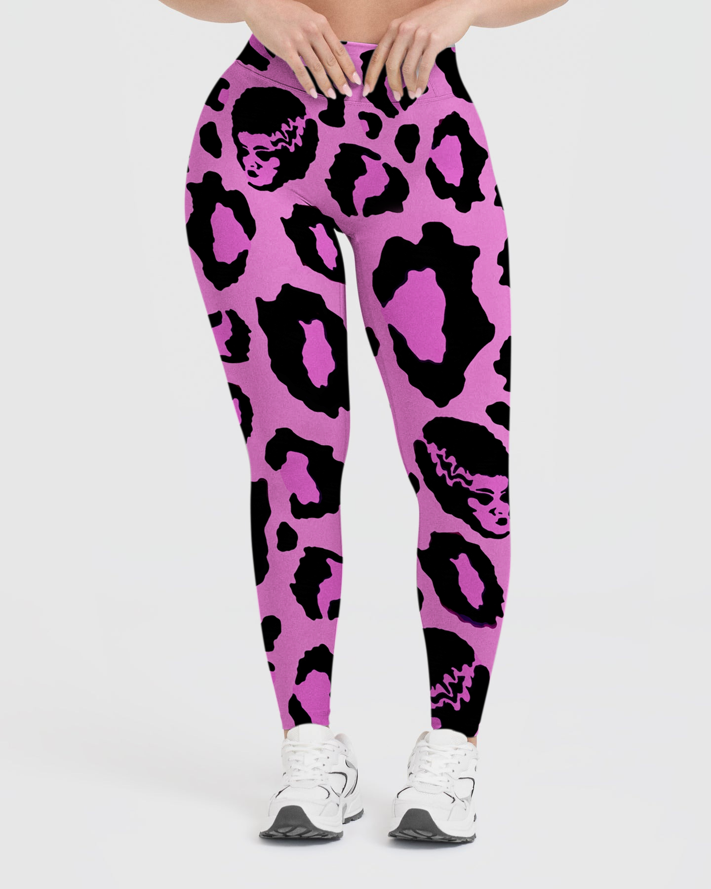 Vintage Pink leopard Leggings
