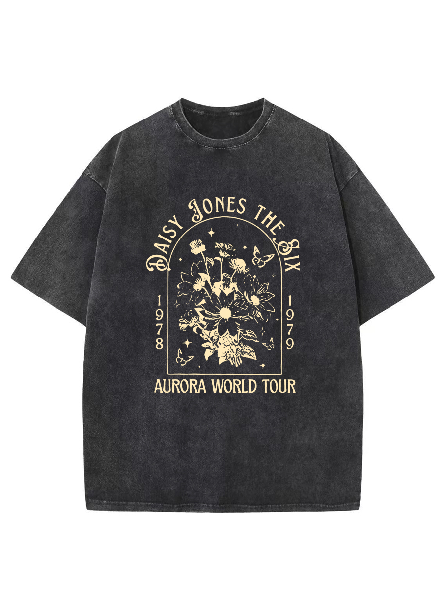 Vintage Musical Drama Floral Washed T-Shirt