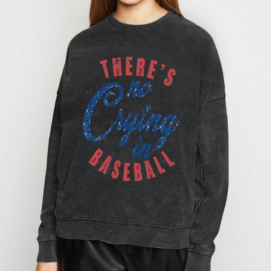 Vintage No Crying Washed Sweatshirt