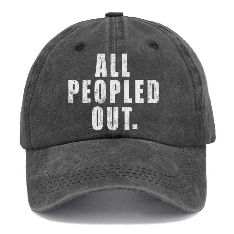 Vintage All Peopled Out Washed Cap