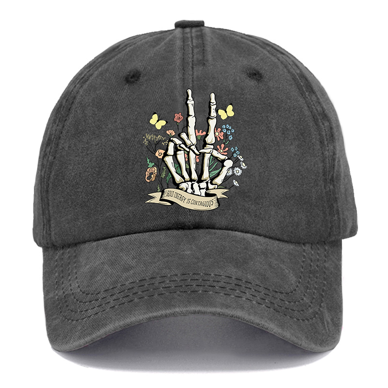 Vintage Good Energy Is Contagious Washed Cap