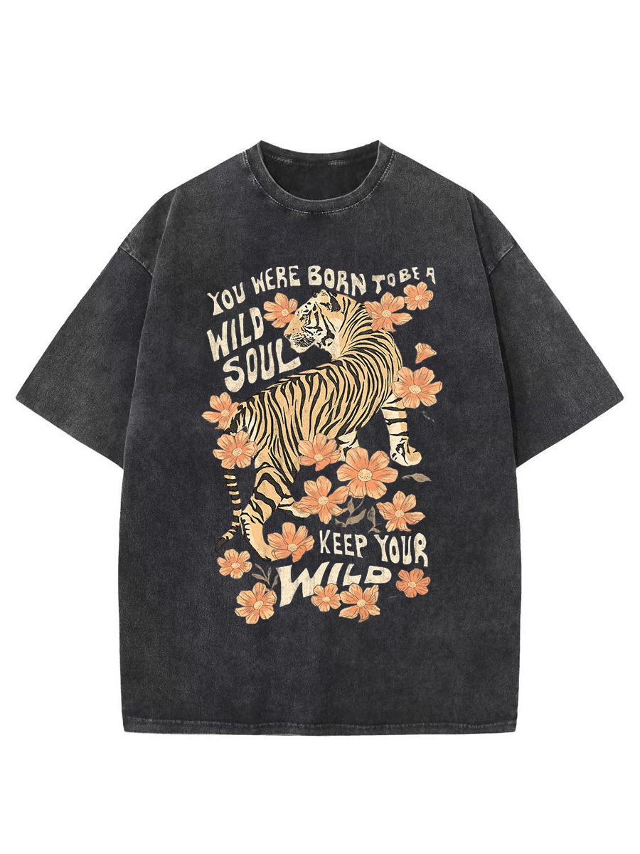 Vintage Wild Soul Tiger Washed T-Shirt