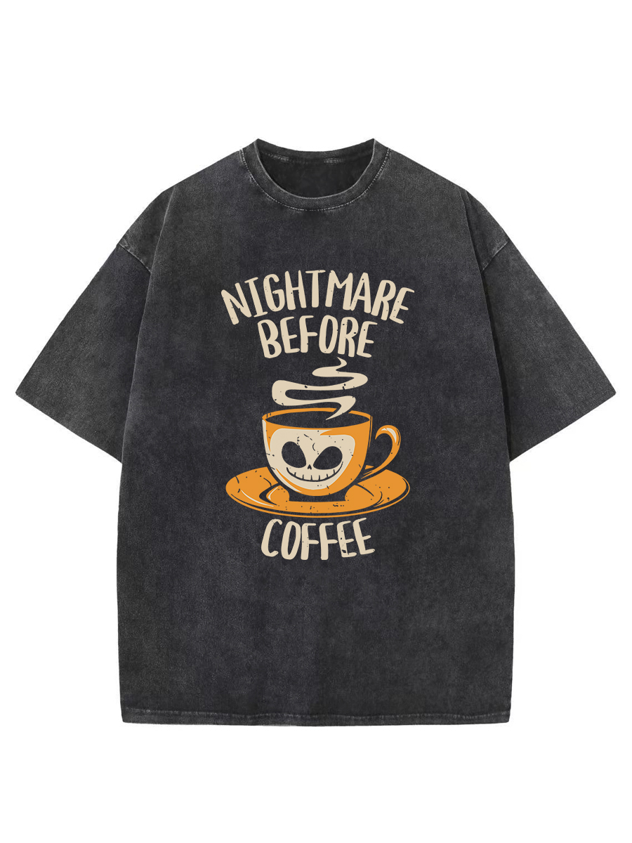 Vintage Nigntmare Before Coffee Washed T-Shirt
