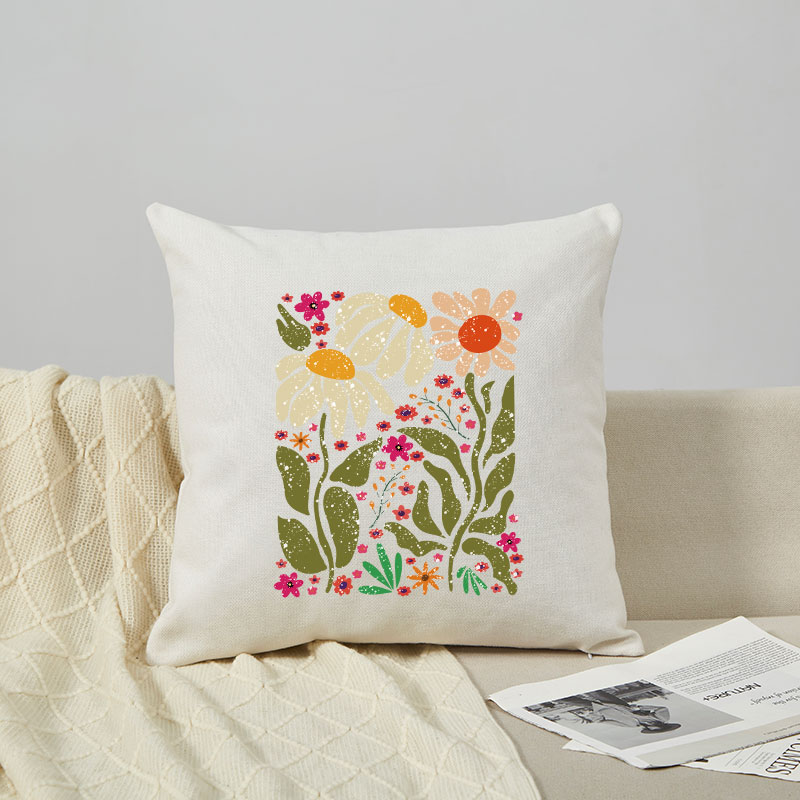 Vintage Hippie Flower Cushion Pillow