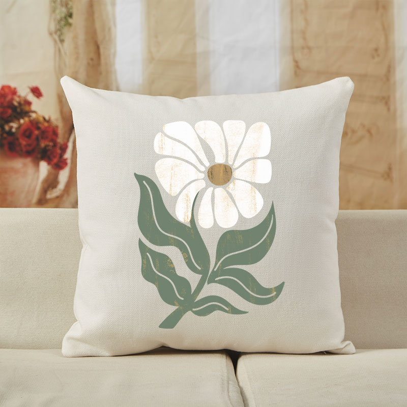Vintage Boho Daisy Flower Cushion Pillow